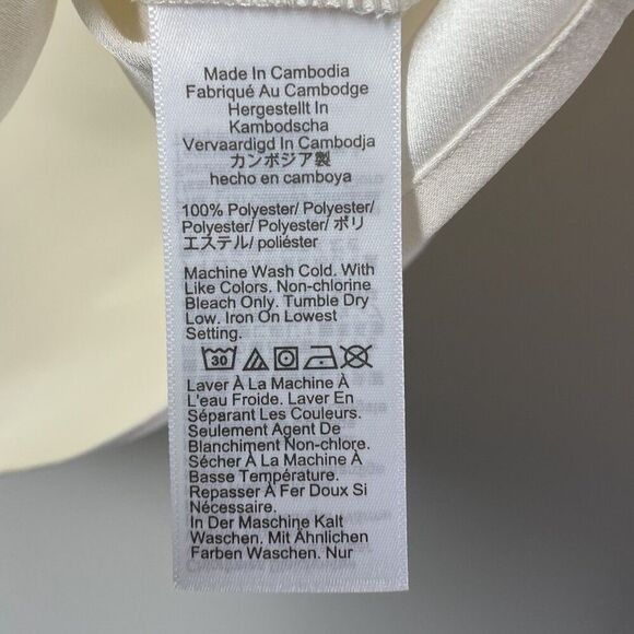 J.CREW Top Women XXS Sleeveless Button-Back Shell NEW Ivory BY429 - Picture 9 of 10